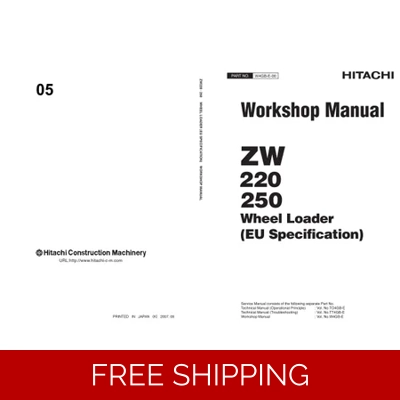HITACHI ZW220 ZW250 WHEEL LOADER WORKSHOP MANUAL HITACHI ZW220 ZW250 WHEEL LOADER WORKSHOP MANUAL